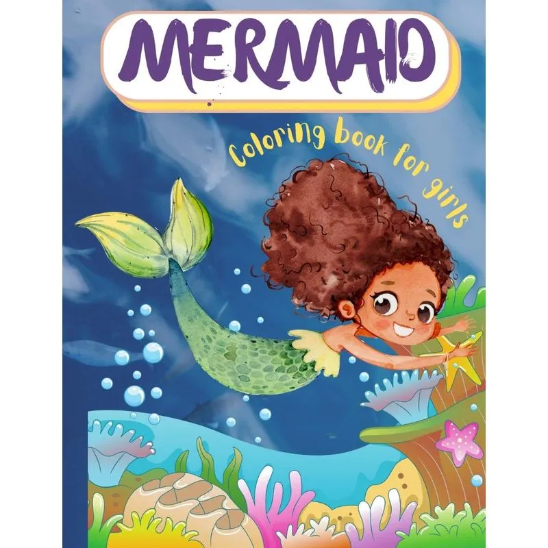 Mermaid coloring book for girls