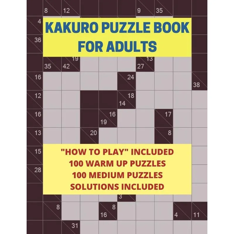 Kakuro Puzzle Book for Adults