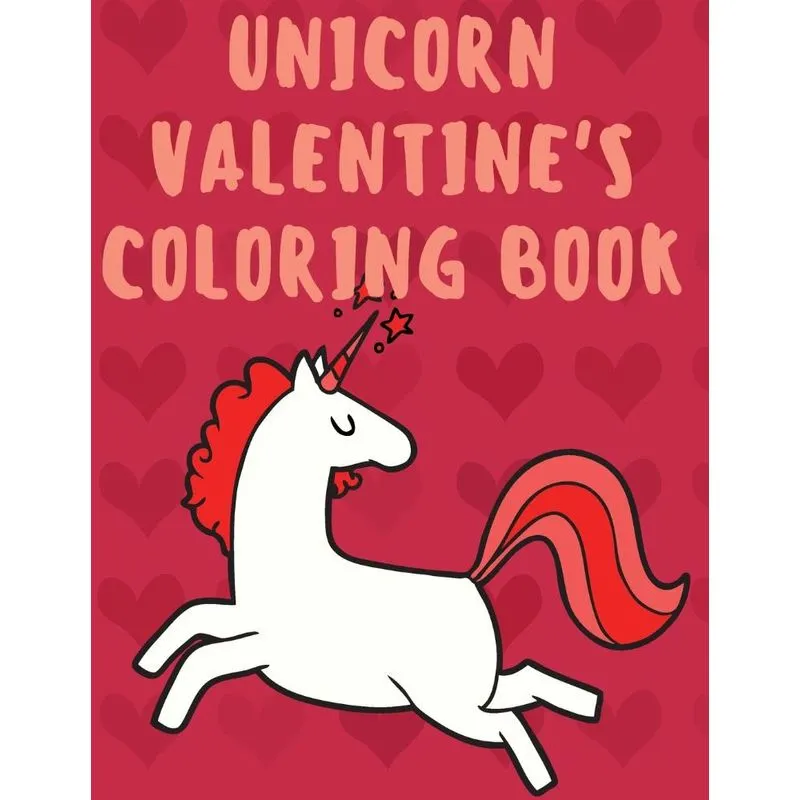 Unicorn Valentines Coloring Book