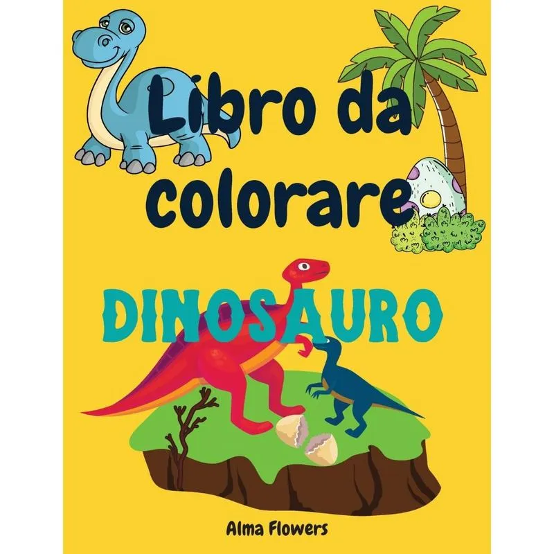 Libro da colorare dinosauro