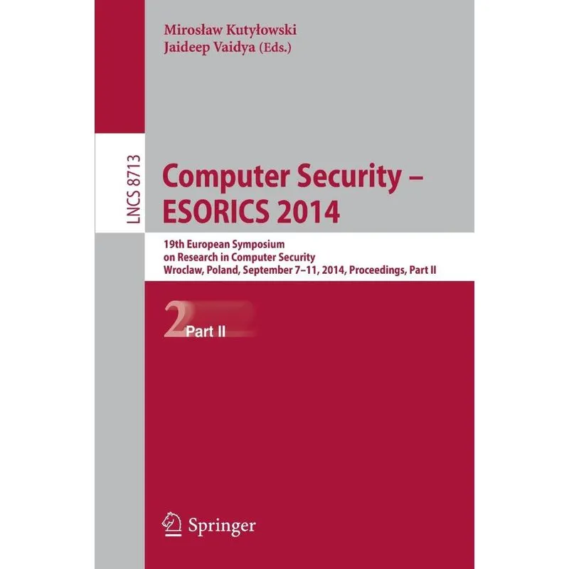 Computer Security - ESORICS 2014