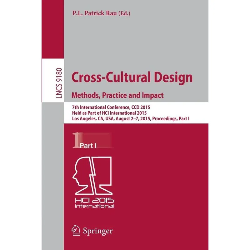 Cross-Cultural Design Methods, Practice and Impact