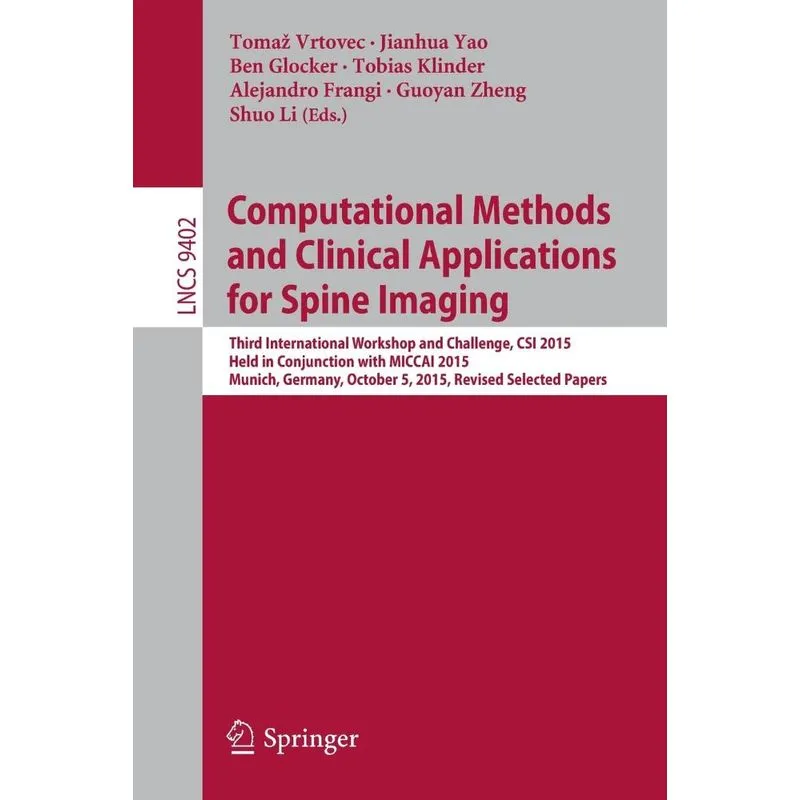 Computational Methods and Clinical Applications for Spine I