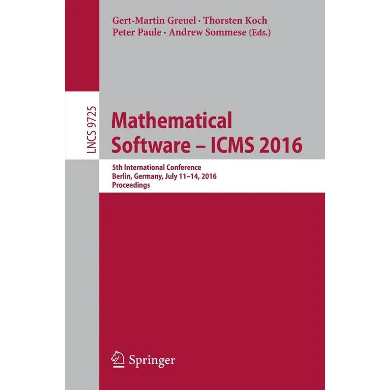 Mathematical Software - ICMS 2016