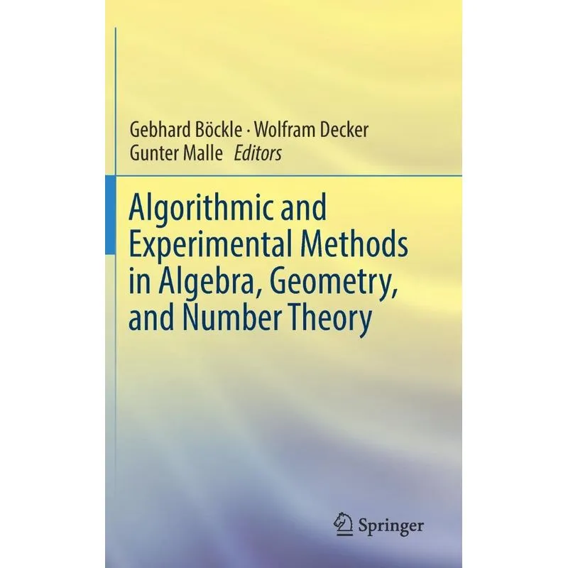 Algorithmic And Experimental Methods In Algebra, Geometry,