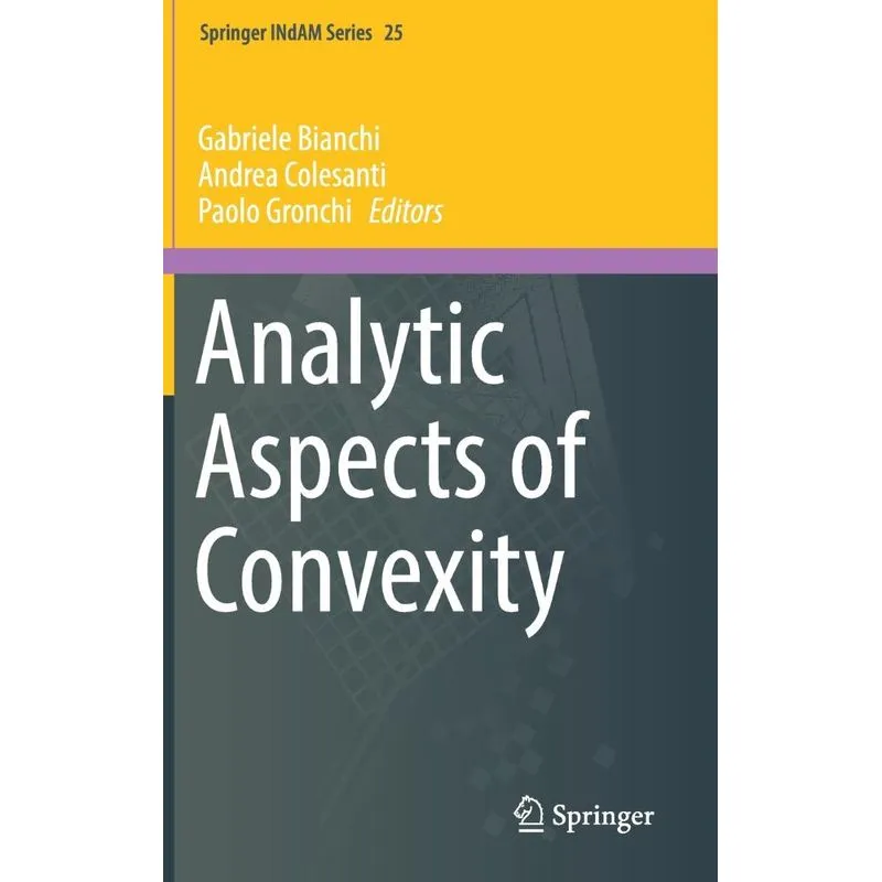 Analytic Aspects of Convexity