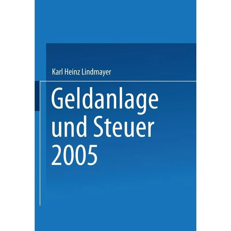 Geldanlage Und Steuer 2005