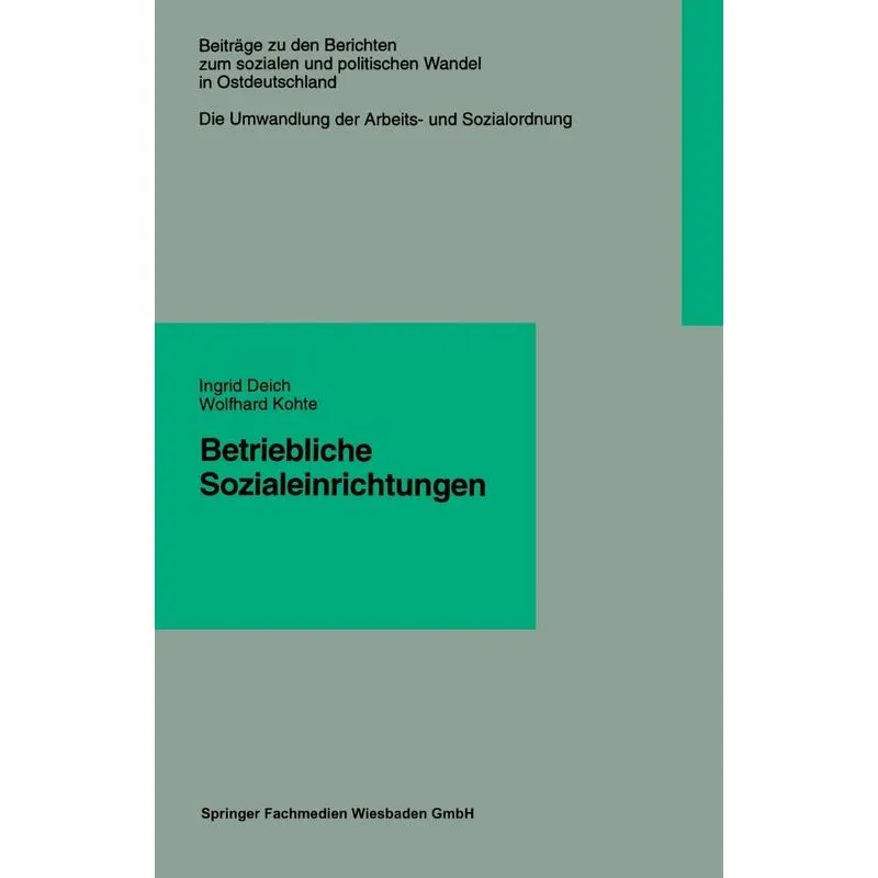 Betriebliche Sozialeinrichtungen