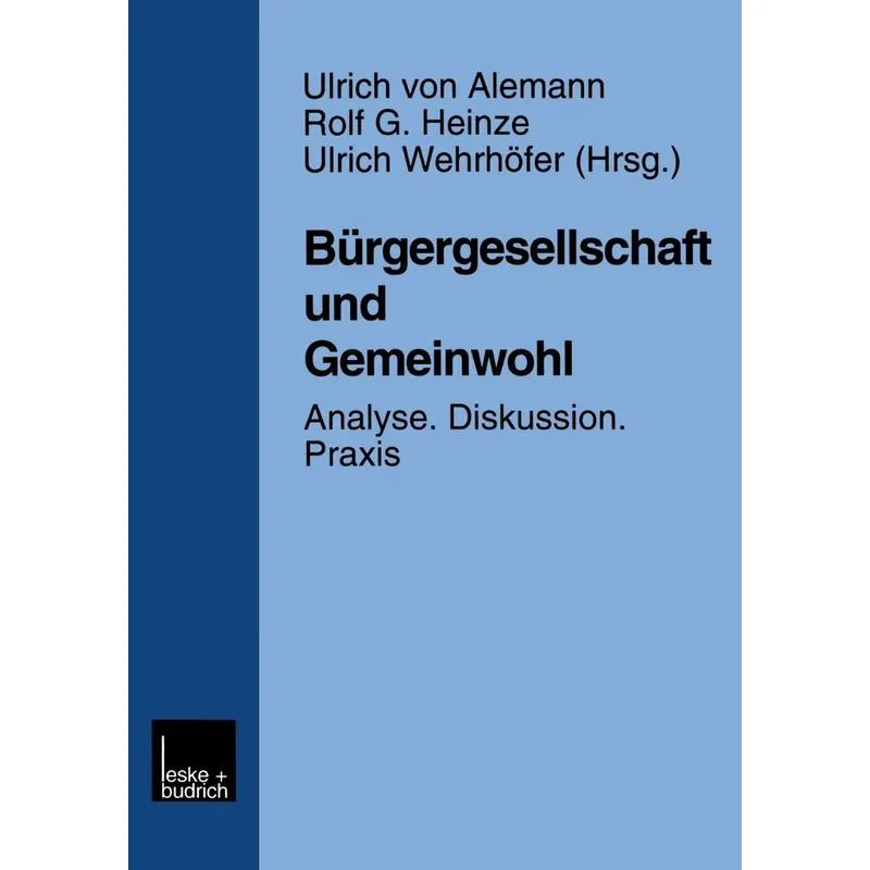 Burgergesellschaft Und Gemeinwohl