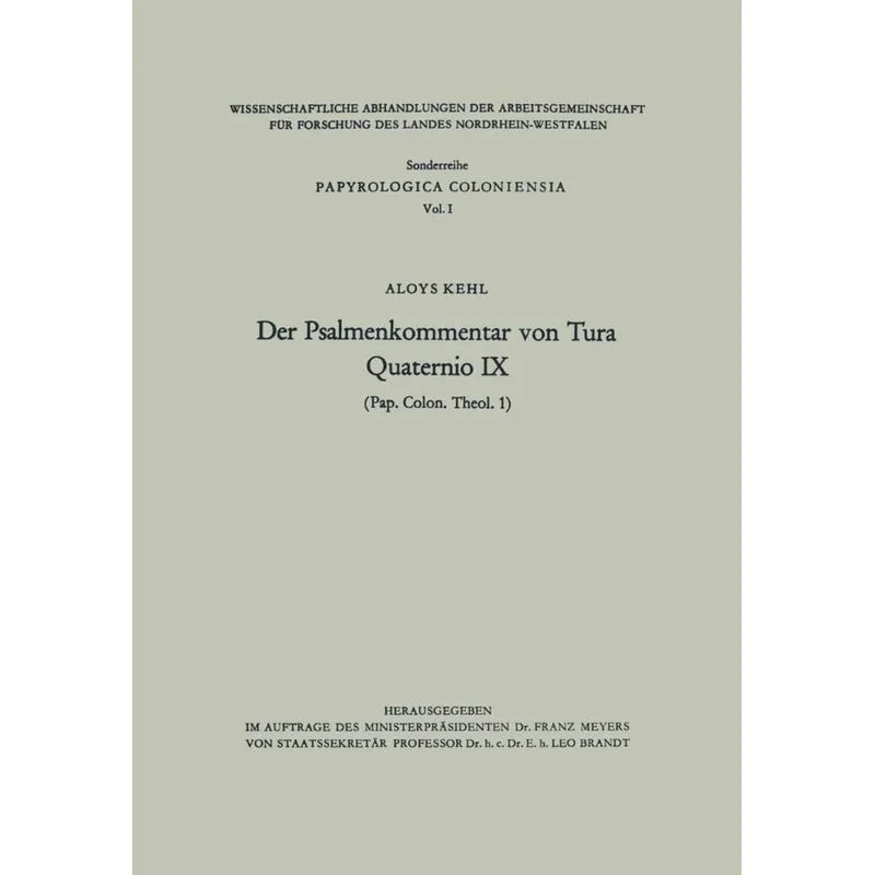 Der Psalmenkommentar von Tura