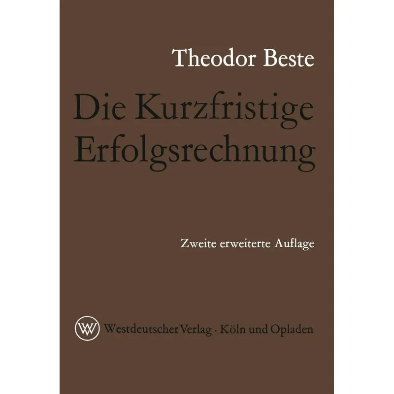 Die Kurzfristige Erfolgsrechnung