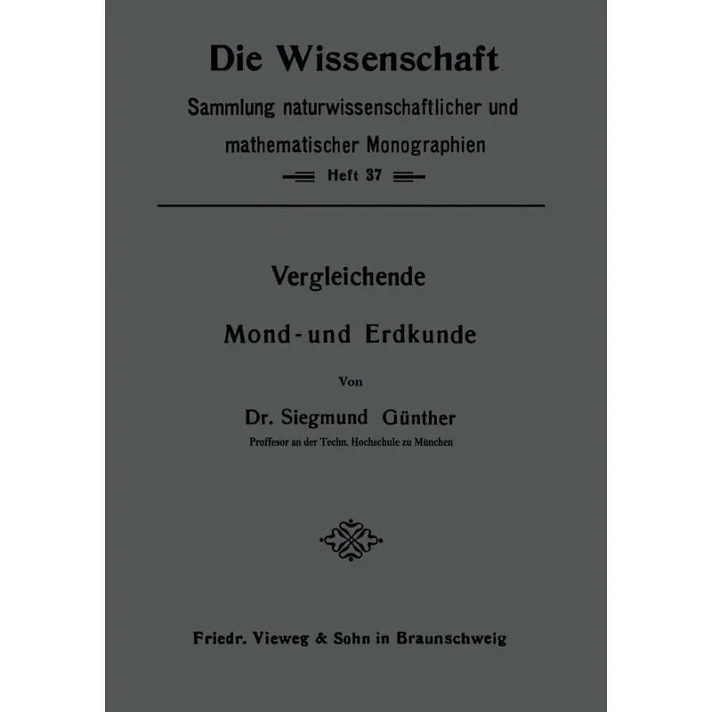 Vergleichende Mond- Und Erdkunde