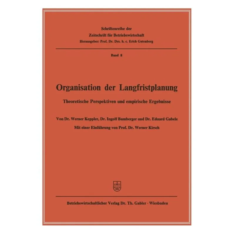 Organisation der Langfristplanung