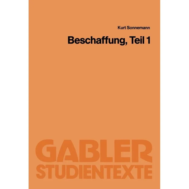 Beschaffung, Teil 1