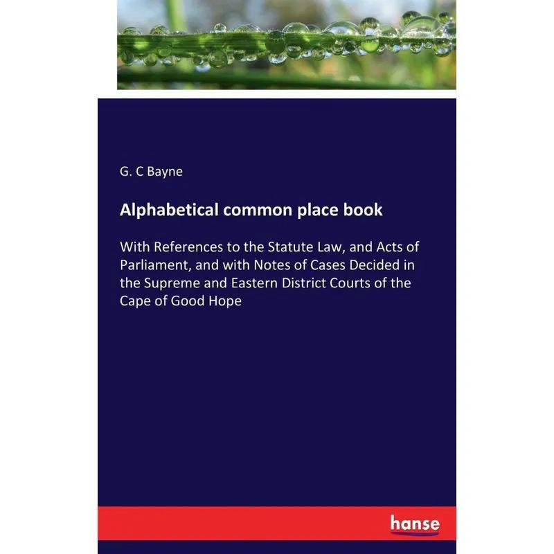 Alphabetical common place book