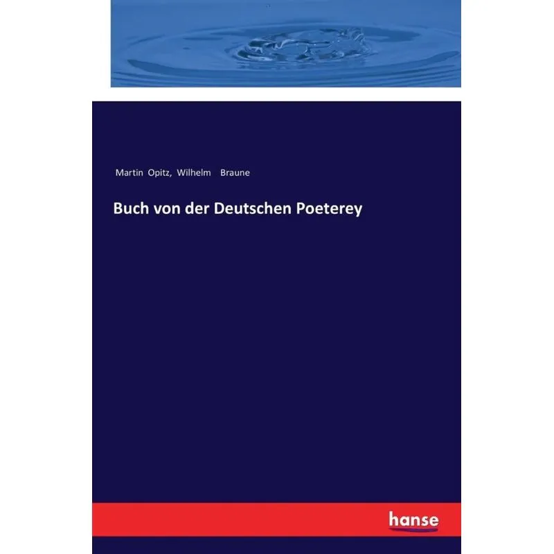 Buch von der Deutschen Poeterey