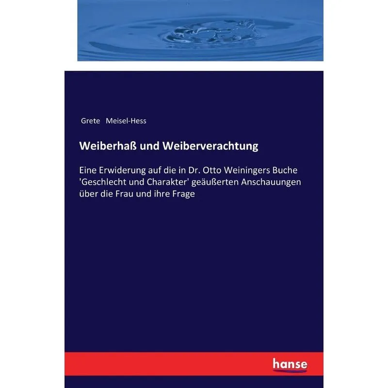 Weiberhaß und Weiberverachtung