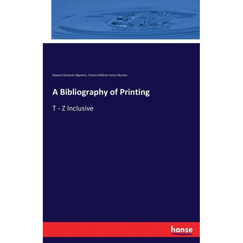 A Bibliography of Printing