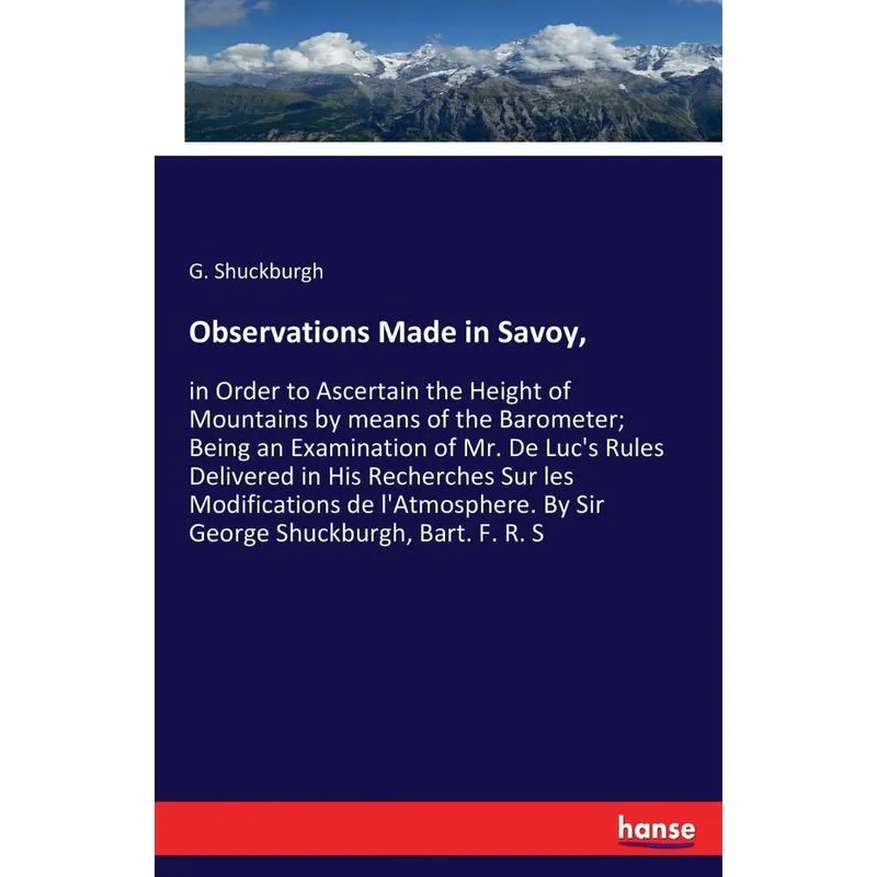 Observations Made in Savoy,