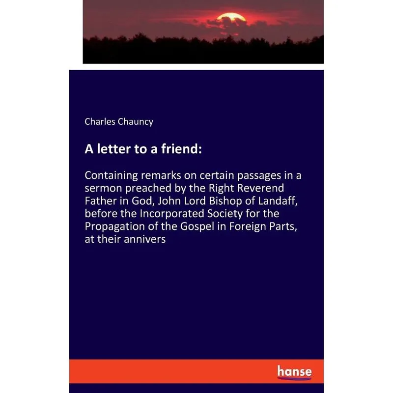 A letter to a friend