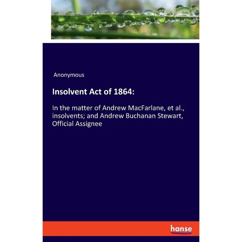 Insolvent Act of 1864