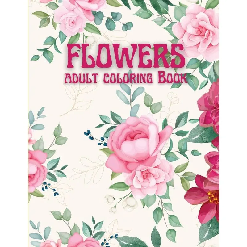 Flowers Adult Coloring Book