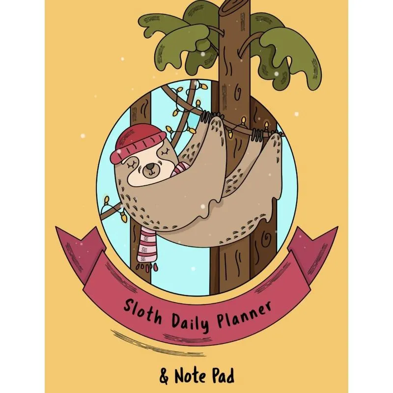 Sloth Daily Planner And Note Pad