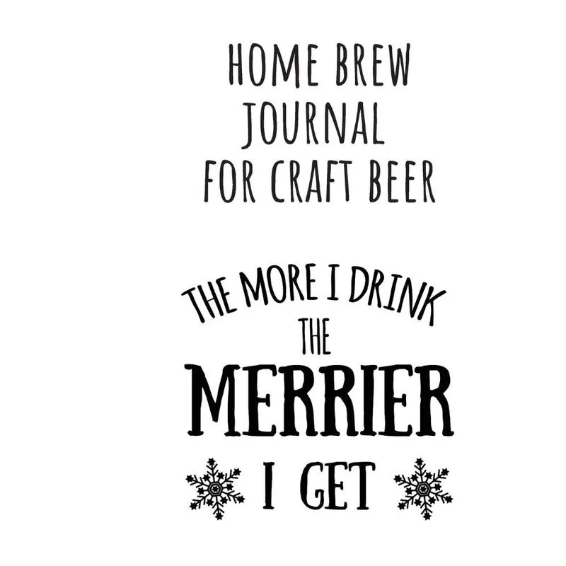 Home Brew Journal For Craft Beer