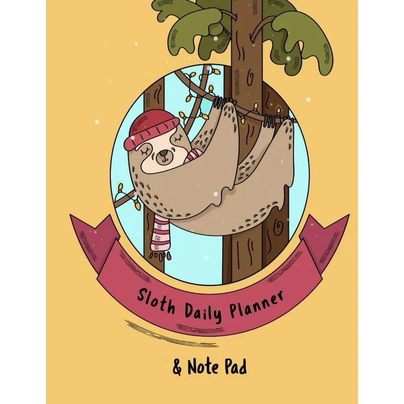 Sloth Daily Planner And Note Pad
