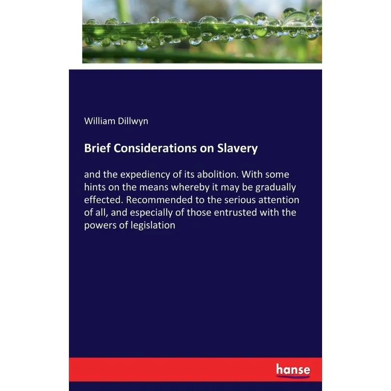 Brief Considerations on Slavery