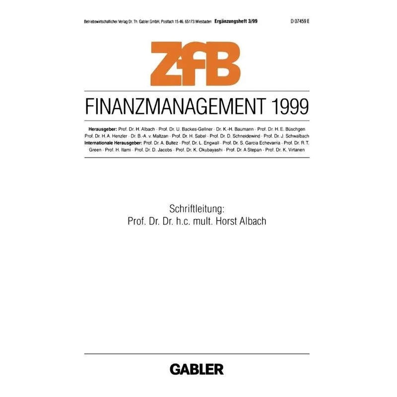 Finanzmanagement 1999