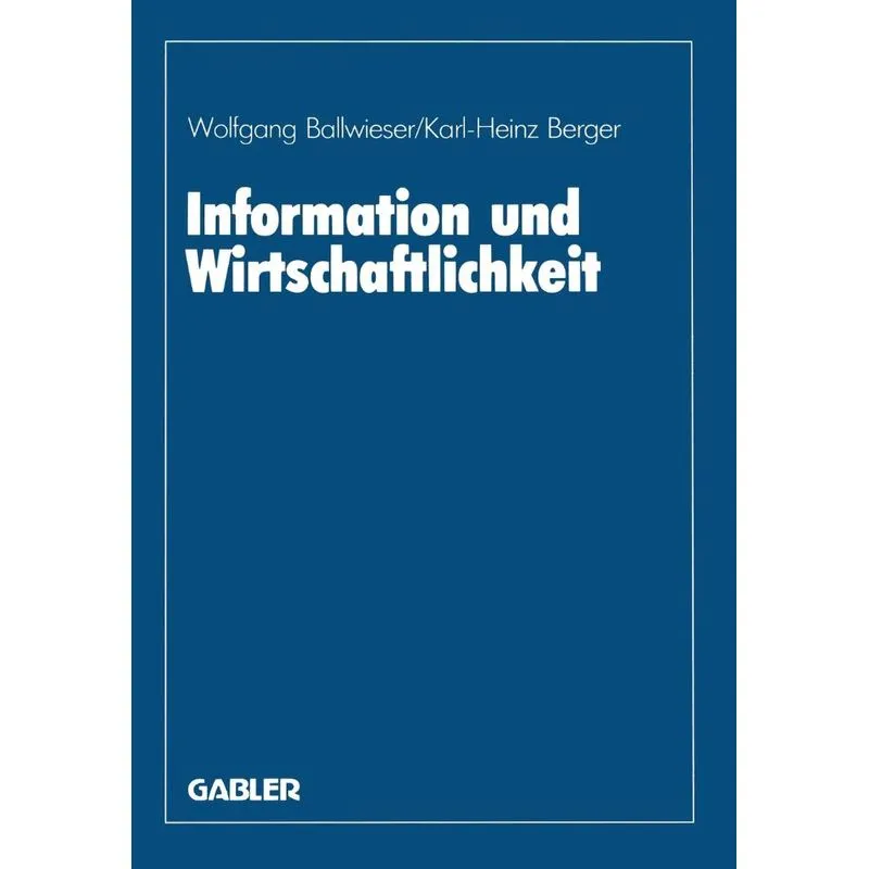 Information und Wirtschaftlichkeit