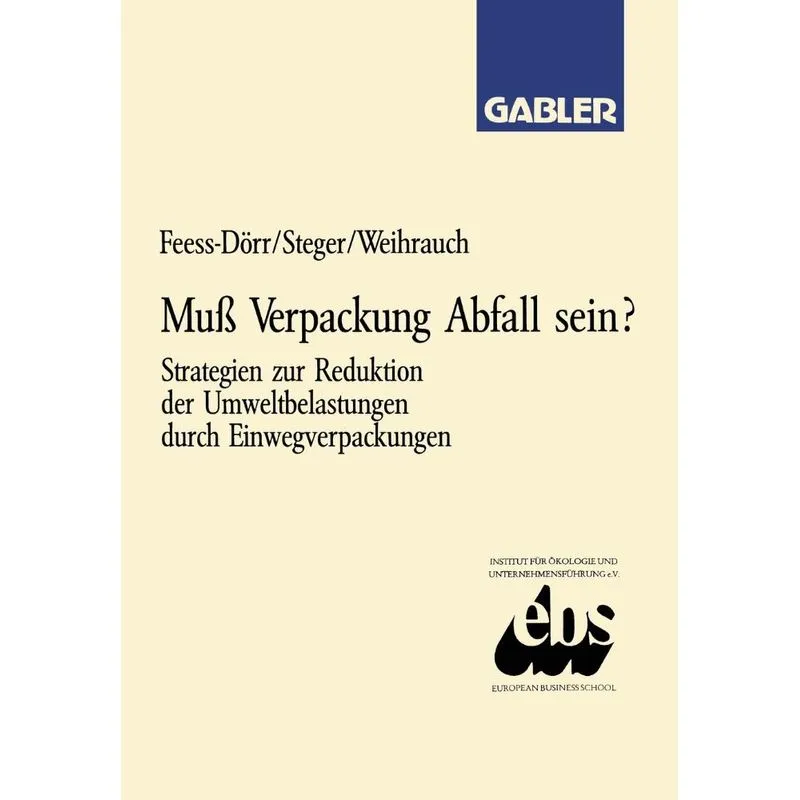 Muß Verpackung Abfall sein?