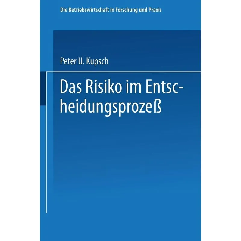 Das Risiko im Entscheidungsprozeß