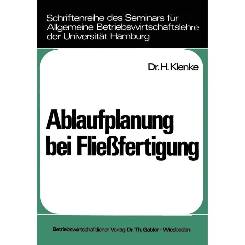 Ablaufplanung bei Fließfertigung
