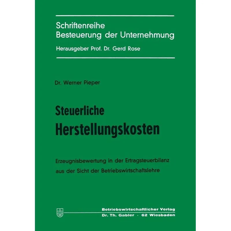Steuerliche Herstellungskosten
