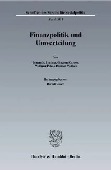 Finanzpolitik Und Umverteilung Paperback