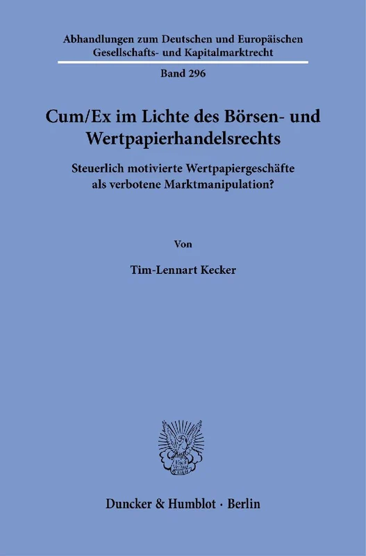 Cum-Ex im Lichte des Börsen- und Wertpapierhandelsrechts
