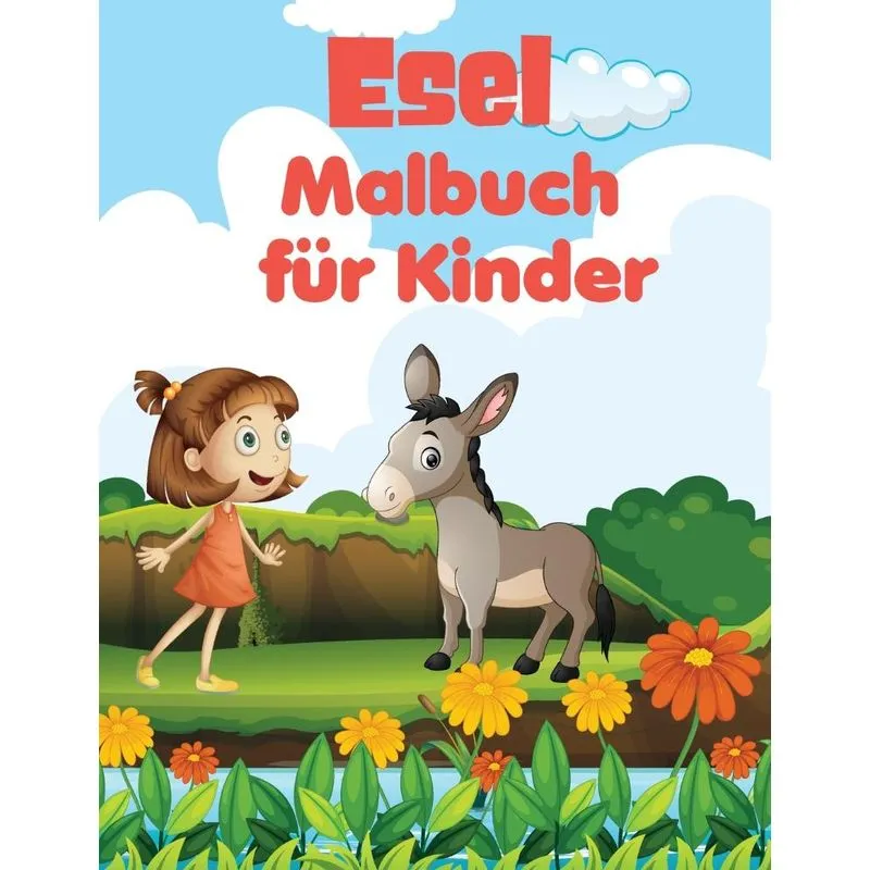 Esel malbuch für kinder
