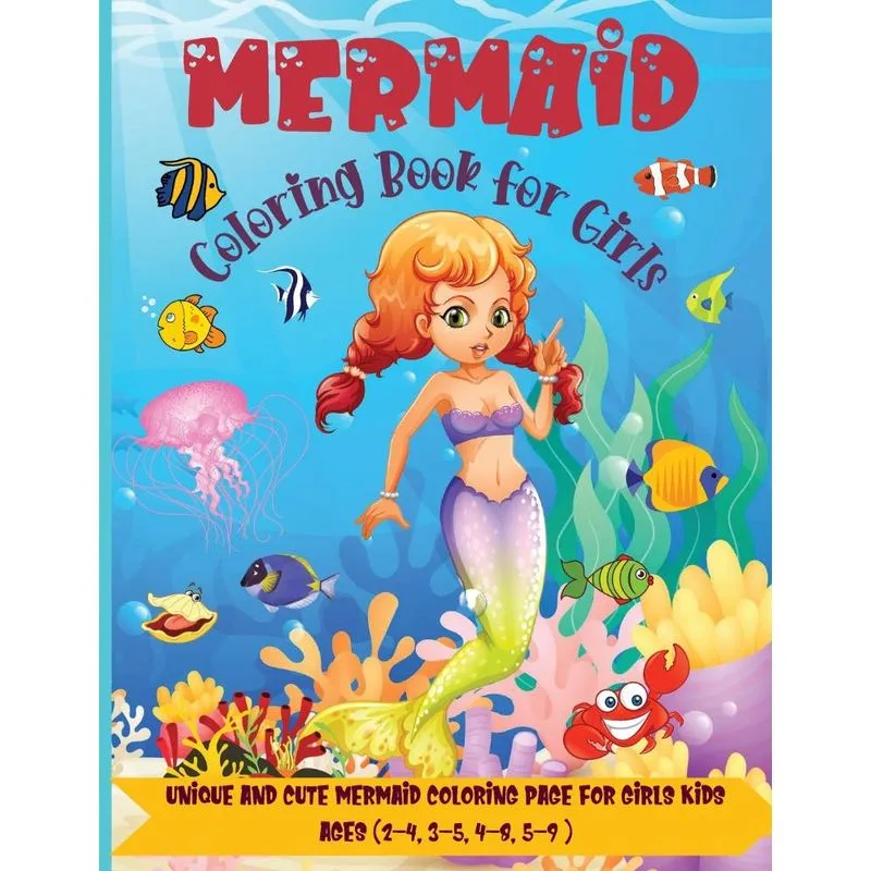 Mermaid Coloring Book for Girls
