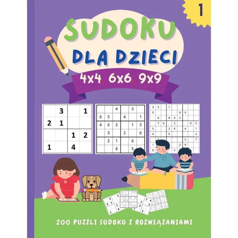 Sudoku dla dzieci 4x4 6x6 9x9