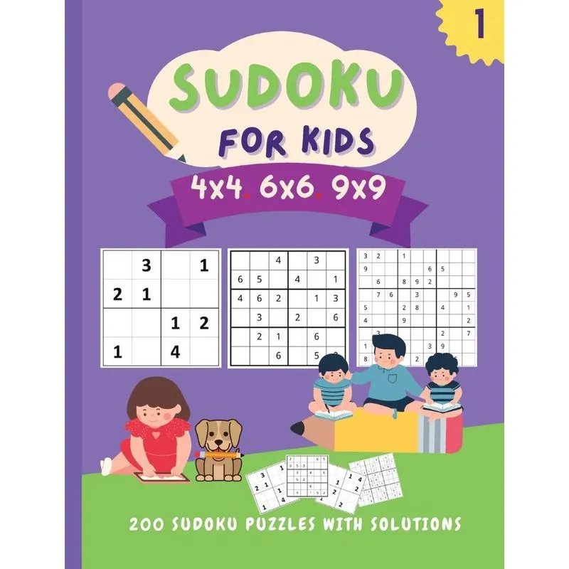 Sudoku for kids 4x4 6x6 9x9