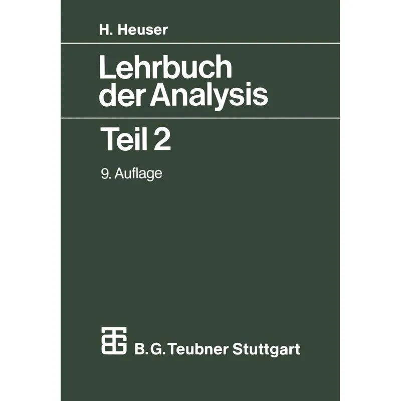 Lehrbuch der Analysis