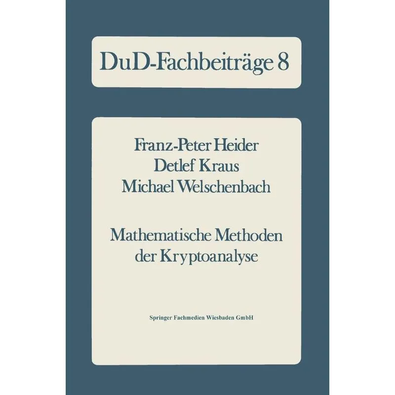 Mathematische Methoden der Kryptoanalyse