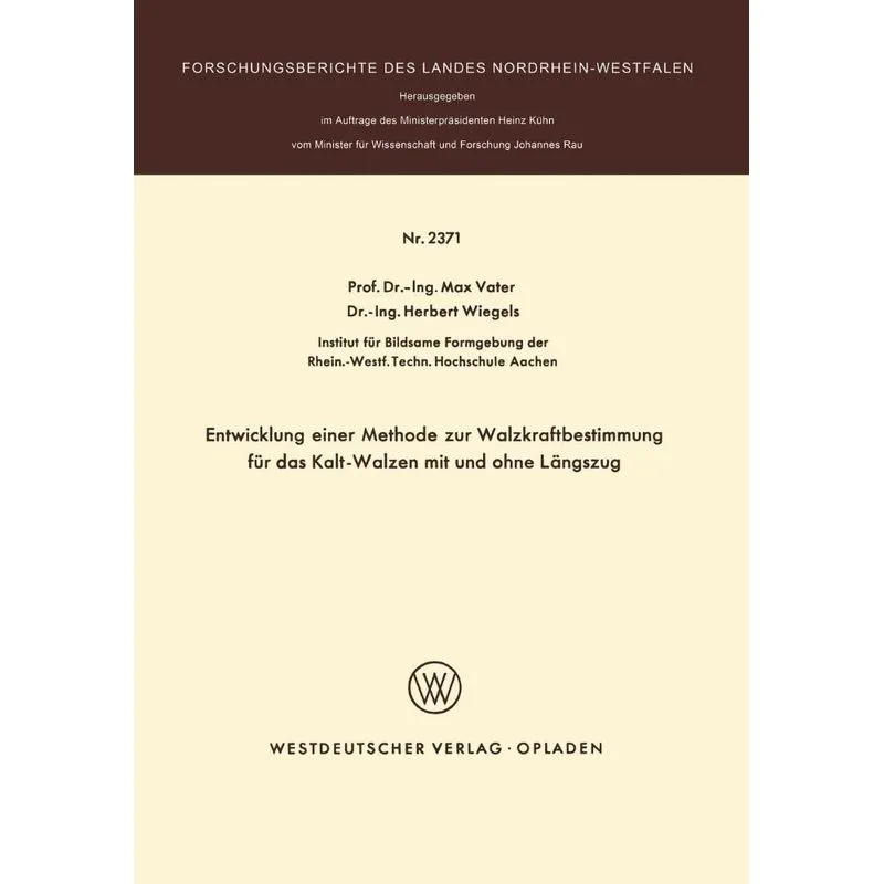 Entwicklung einer Methode zur Walzkraftbestimmung für das K