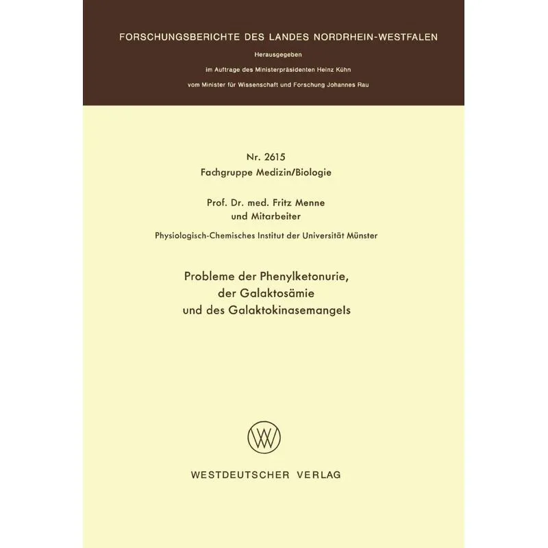 Probleme der Phenylketonurie, der Galaktosämie und des Galaktokinasemangels