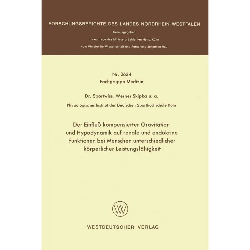 Der Einfluß kompensierter Gravitation und Hypodynamik auf r