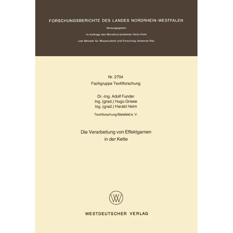 Die Verarbeitung von Effektgarnen in der Kette