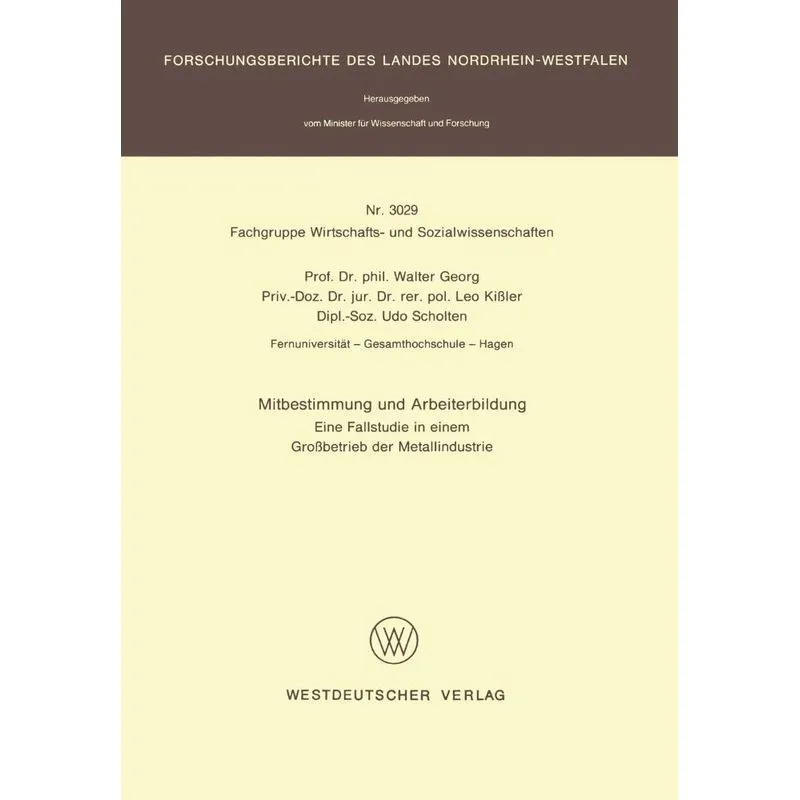Mitbestimmung und Arbeiterbildung
