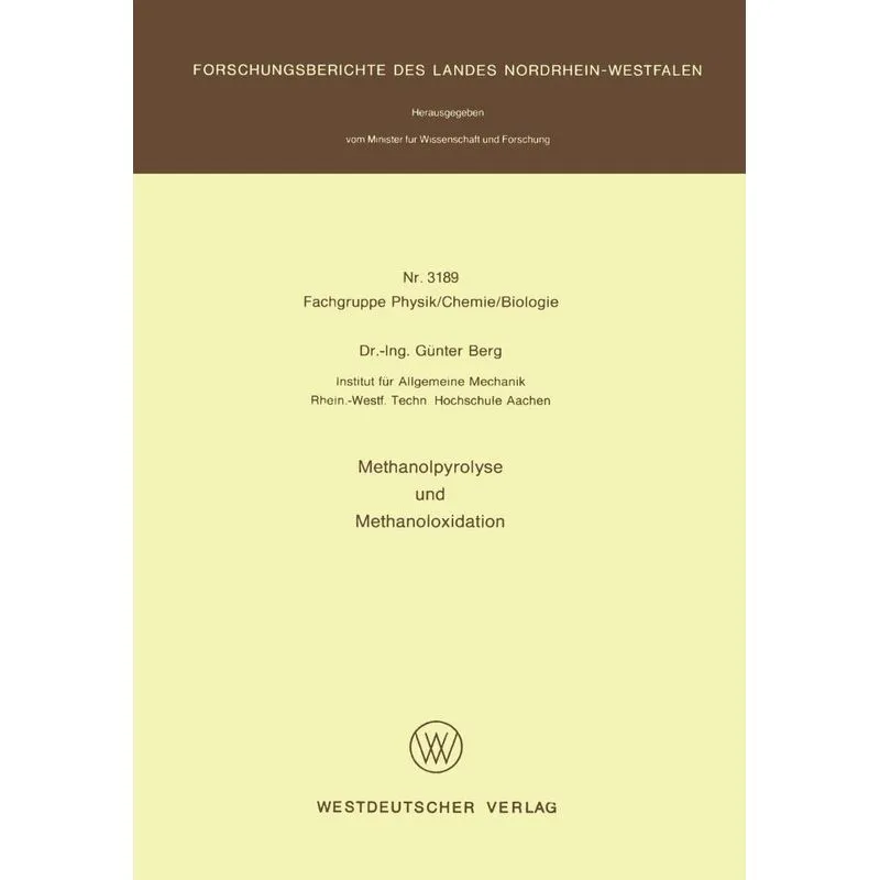 Methanolpyrolyse und Methanoloxidation